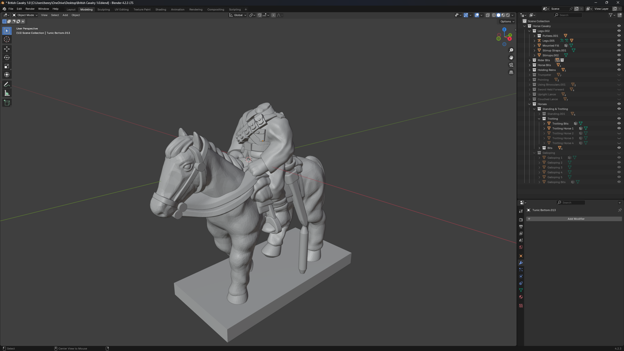 6-15mm British WWI Cavalry Blender Assets WWI-6